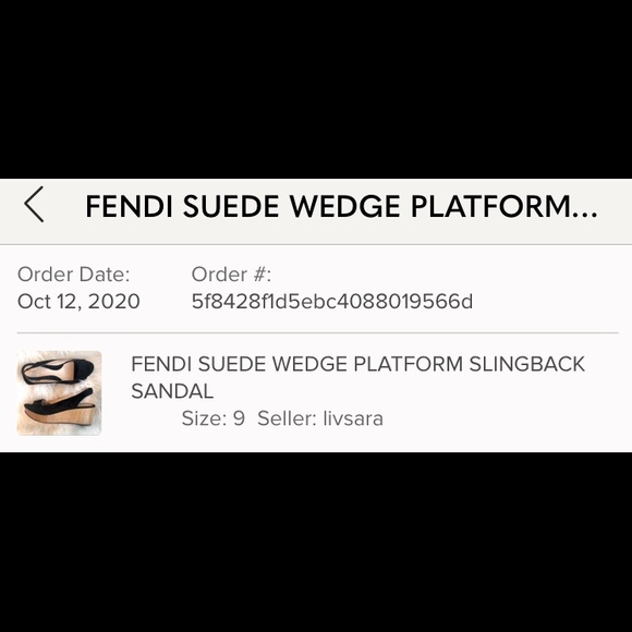 FENDI SUEDE WEDGE PLATFORM SLINGBACK SANDAL - Picture 2 of 9